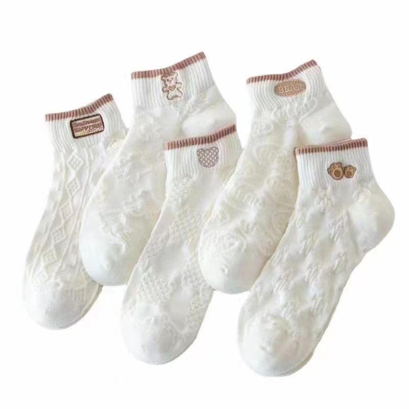 Picture of Socks women's summer thin bear boat socks ins sports men's spring and summer socks breathable with invisible socks wholesale