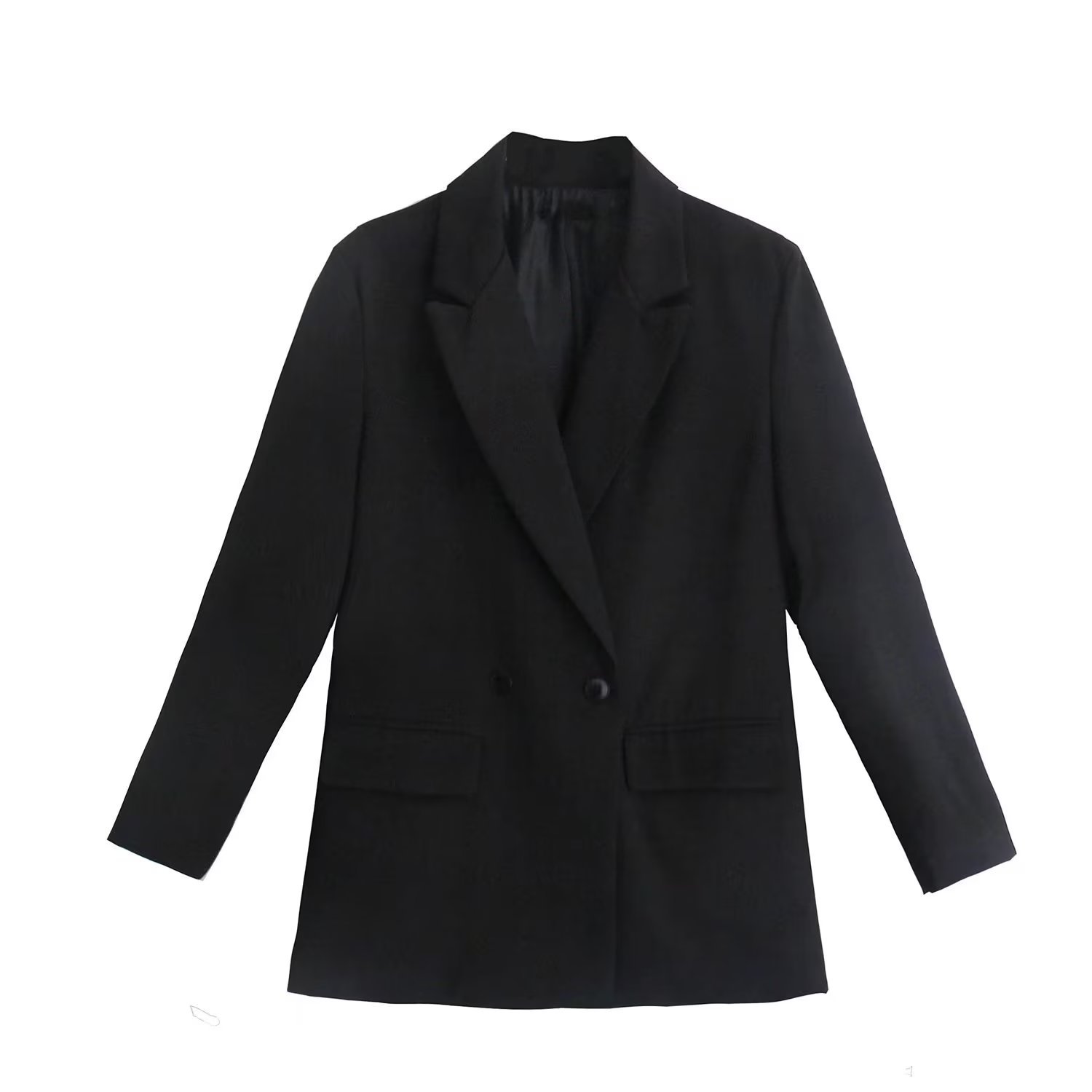Picture of Fall 2023 new European and American cross-border Women's urban casual solid color straight loose double-breasted suit jacket