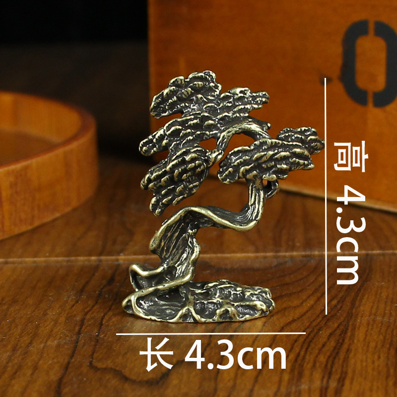 Picture of Brass welcome pine desktop tea table tea pet pure copper ornaments metal copper ware men and women small copper ornaments factory wholesale