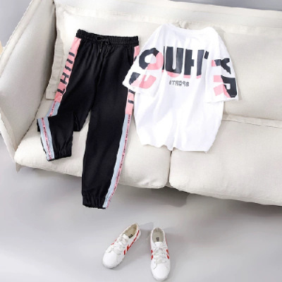 Casual Sportswear Suit for Women, Ins Style, Student Two-Piece Set, 2025 New Korean Version, Summer Fashion Trend, Stylish