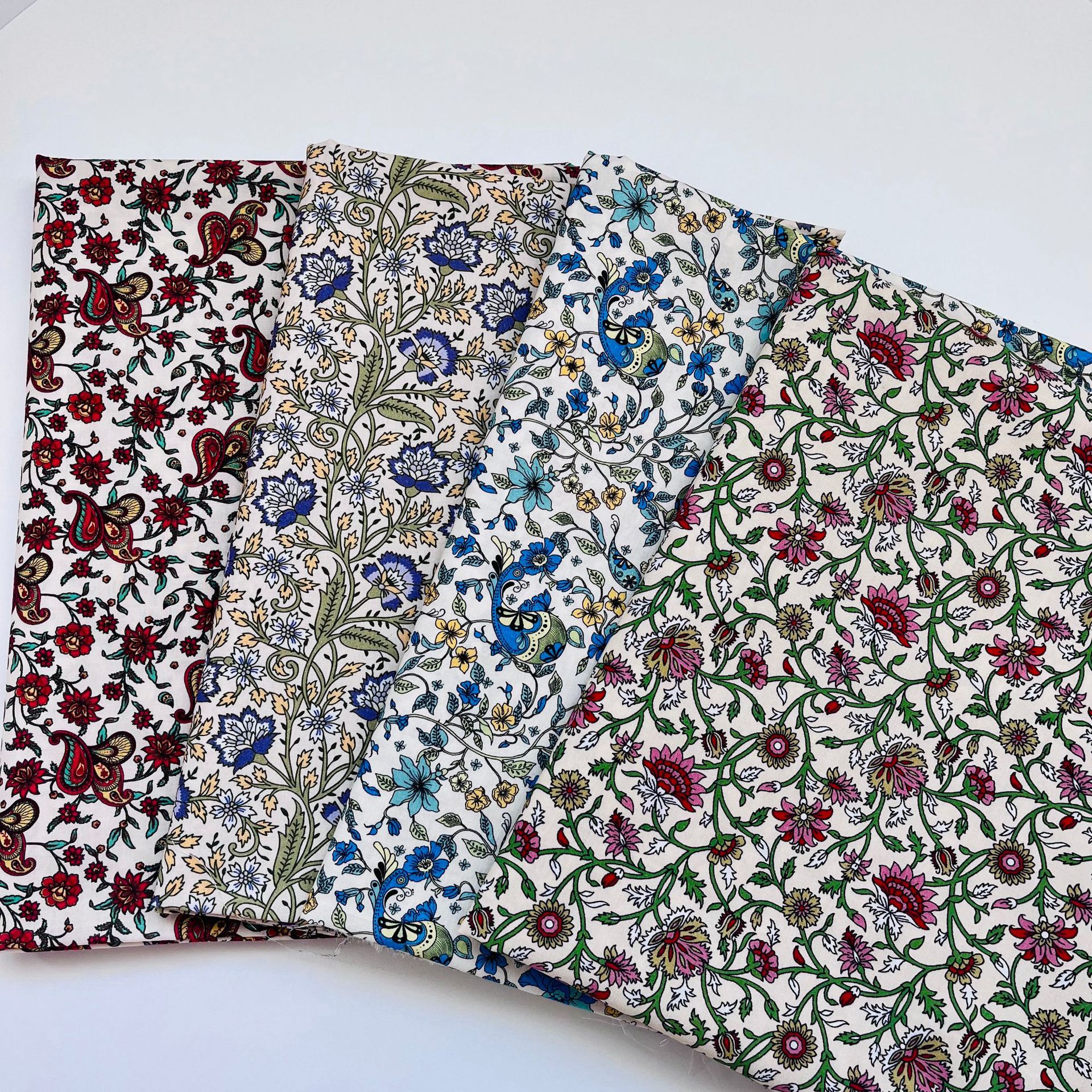 Cotton 60 Poplin Digital Printing Small Floral Printing Bag Cheongsam dress Home Clothes Fabric