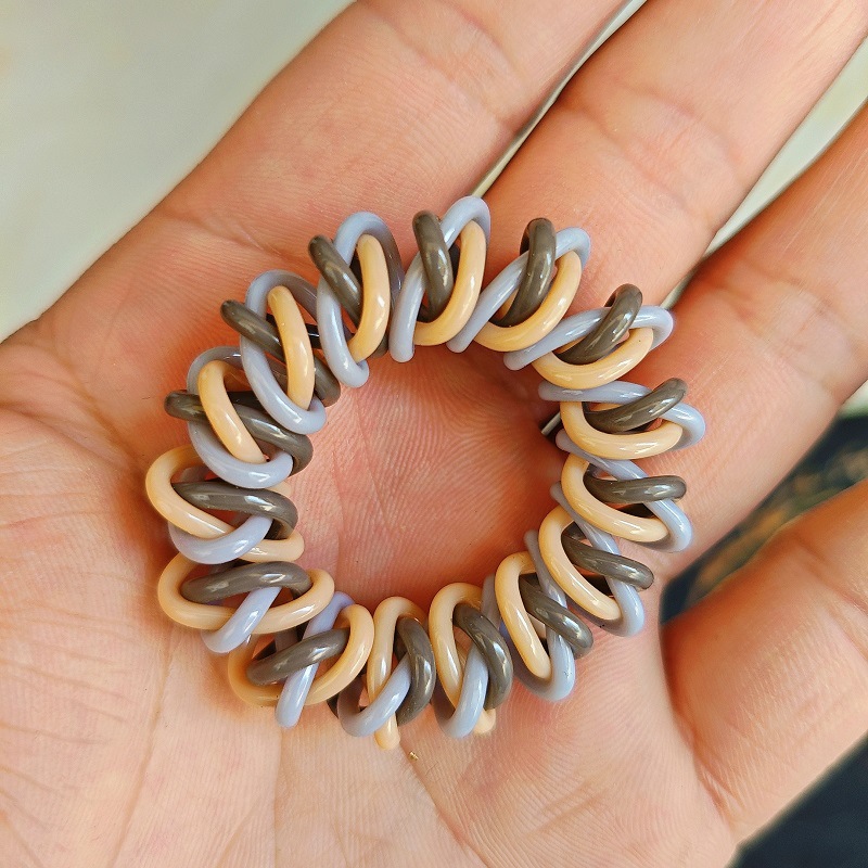Picture of Candy Color Bold Bracelet Telephone Line Hair Ring Extra Large Rubber Band South Korea Headwear Hair Accessories Headband Spring Ring
