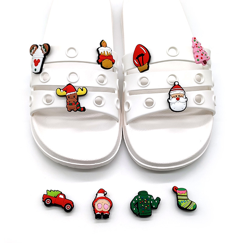 Picture of New Cave Shoes Accessories PVC Shoe Flower Shoe Buckle Cute Cartoon Christmas Holiday Peripheral DIY Decorative Shoe Flower Buckle
