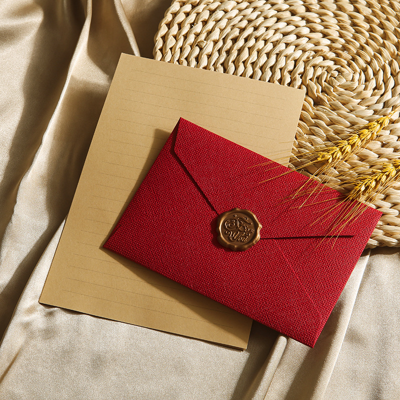 Picture of Letterhead Envelope Set Thickened linen Envelope Handwritten Love Letters for Male Girlfriend to Confess Birthday Greeting Card Exquisite Letterhead