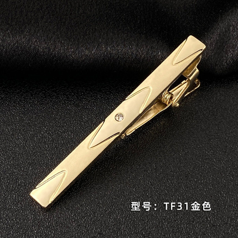 Picture of Men's Tie Clip Manufacturer Direct Sales Yiwu Cross-Border Business Metal Tie Clip Tieclips Bow Tie Business Style