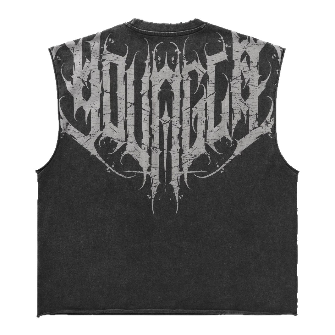 Picture of Summer American Style Trendy Brand YOUNG Letter Vest Men's Wide Shoulder plus size Fashion Sports Fitness Running Casual T-Shirt