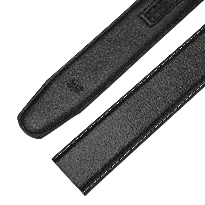 Automatic buckle belt strip blue red white yellow orange brown non-buckle pants belt without lead color belt body men without headband