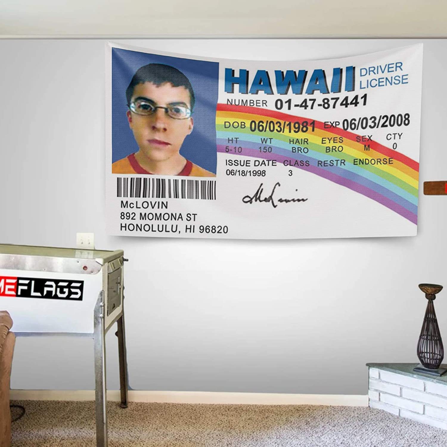 Picture of Cross-Border Supply Id Driver License3X5Ft Id Card Driver's License Dormitory Decoration Flag Tapestry