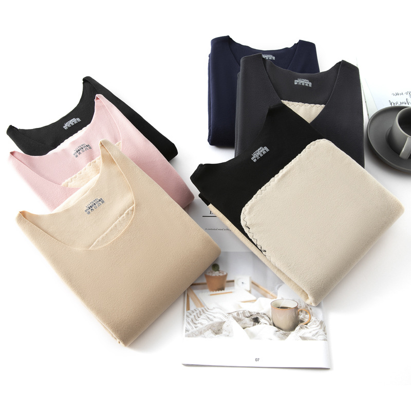 Picture of New Couple Patch Vest Thermal Intimates Women's Autumn and Winter Belly Protection Tops Men's Bottoming Silk Thickeneded Vest