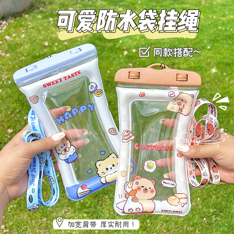 Picture of Lovable Kabibala Mobile Phone Waterproof Bag Cartoon Airbag Floating Touchscreen Protective Cover Swimming Mobile Phone Bag