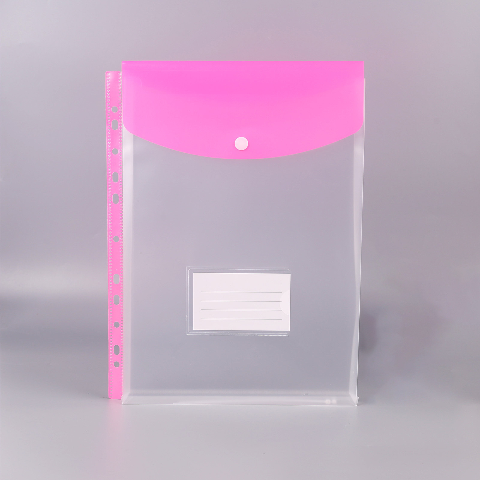 Picture of Cross-Border Hot-Selling Vertical Data Storage File Bag A4 11-Hole Loose-Leaf File Bag Pp Snap Plastic File Bag