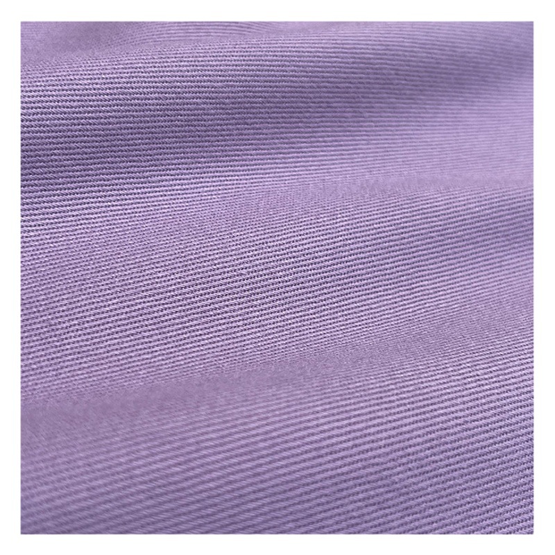 In stock twill yarn card 10 pieces Siro spinning low elastic left oblique woven 270g cotton cotton pants yarn card fabric