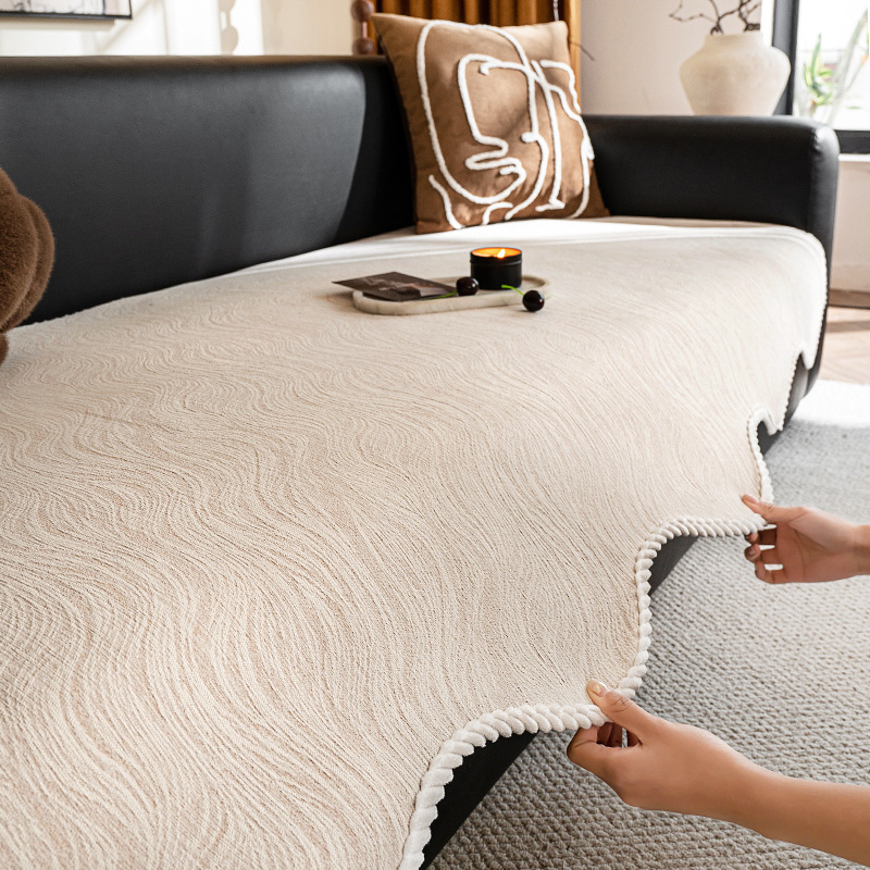 2025 new special-shaped sofa cushion one-piece straight row non-slip sofa cushion four seasons universal sofa cover cloth towel