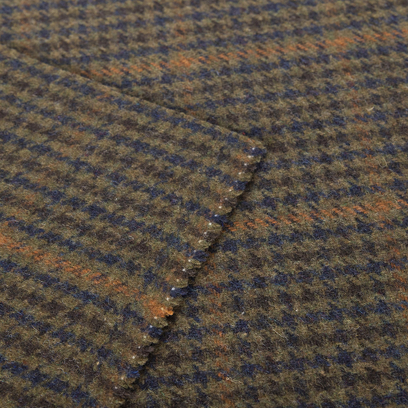 Picture of Wholesale 30 Wool Mark Plaid Fabric Wool Plaid Woolen Outwear Clothing Outwear Woolen Wool Polyester Fabric