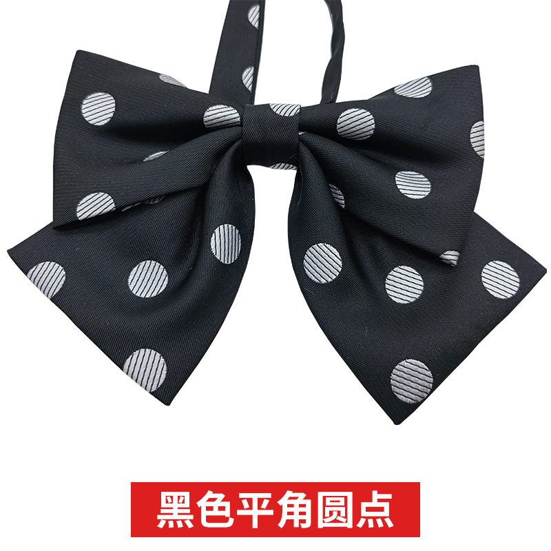 Picture of JK Fresh Japanese Style Knot-free Bow Tie Women's Bow Pointed Dot Pattern Shirt Collar Flower Academy Style Decoration
