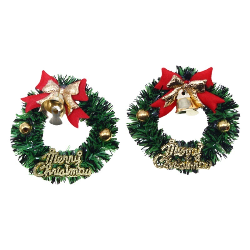 Dollhouse scene model accessories mini with Bell bow Garland micro landscape Christmas tree ornaments