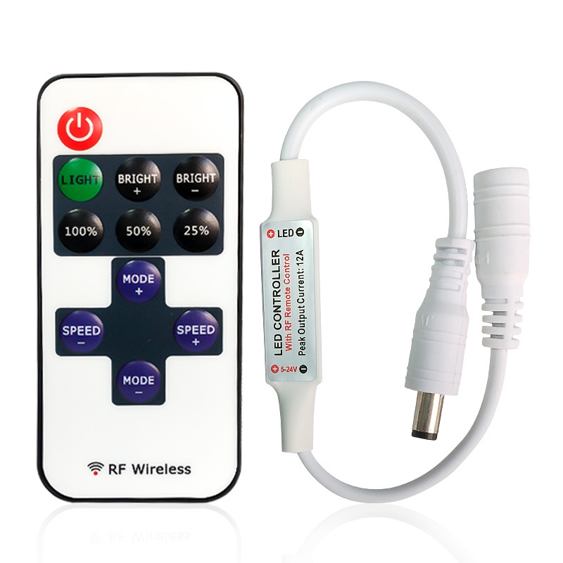 Picture of Manufacturer's Haoxin 11-key RFmini controller monochrome wireless RF brightness adjustment led light strip controller