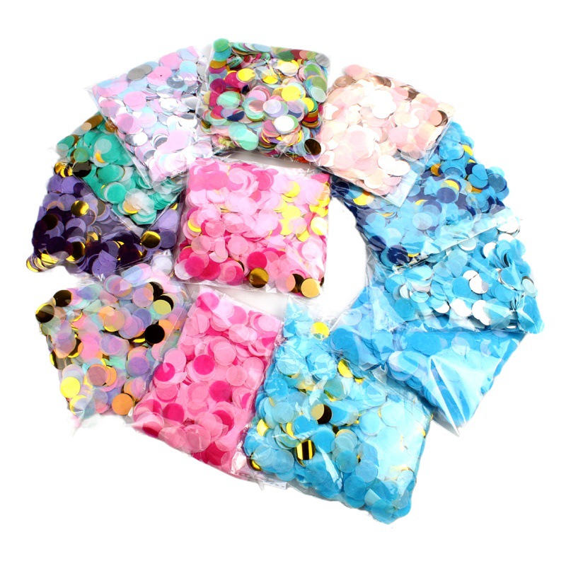 1.5cm color paper sequins wedding throwing petals Amazon confetti balloon filling paper scraps 15 grams