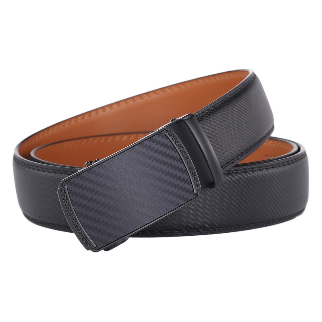 New Amazon Hot Model Spot Wholesale Fashion Men's Belt Cowhide Belt Genuine Leather Belt Cross-Border