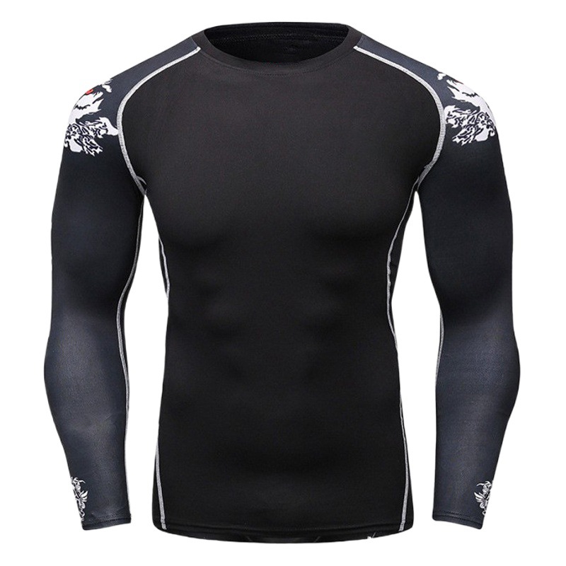 2019 Yoga Clothing Running Fitness Clothing Men's Outdoor Moisture Wicking Sports Long Sleeve Tights Compression Clothes