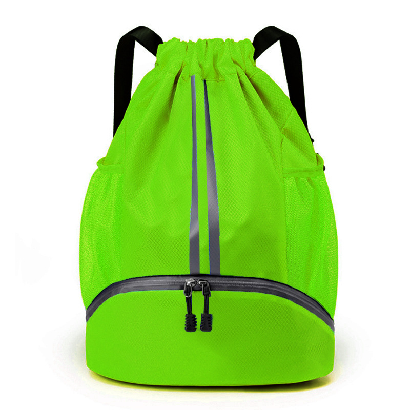 Picture of Basketball Bag Dry and Wet Separate Swimming Bag Bundle Pocket Drawstring Backpack Men's Basketball Bag Ball Bag Student Portable Schoolbag