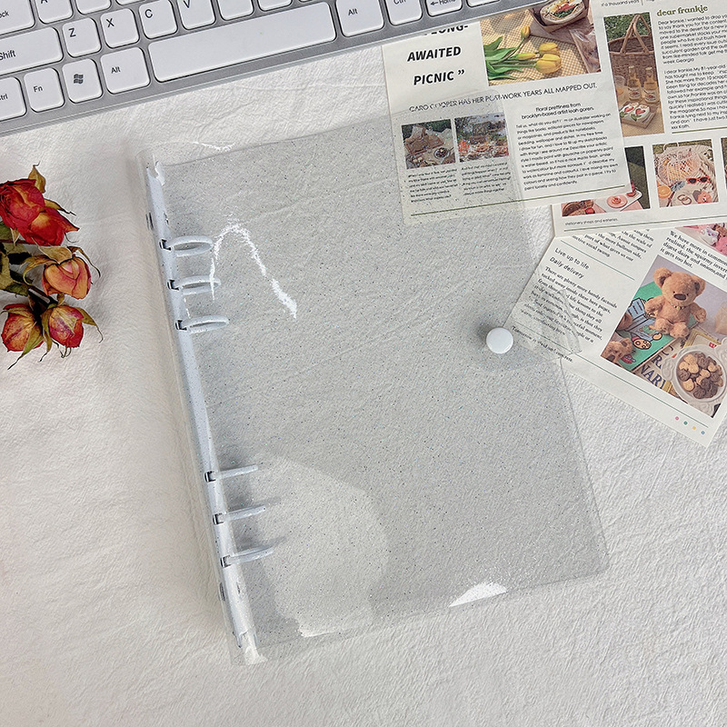 Picture of Ready-Made Pvc Transparent Binder Cover, Portable Travel Binder Set, Student Planner Notebook Binder Cover