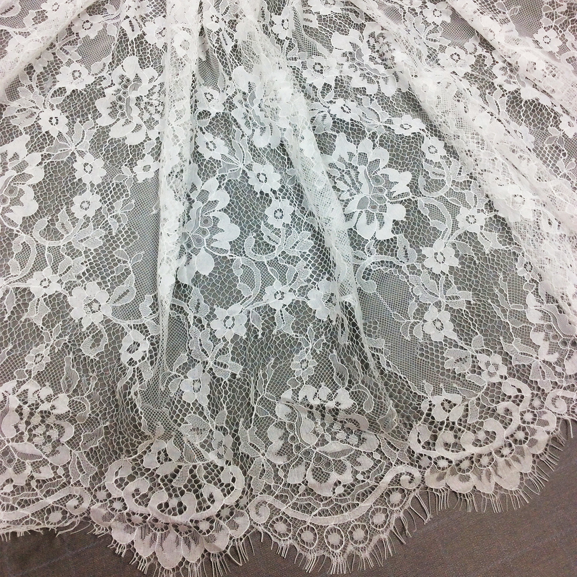 Nylon Lace Large Eyelash Mesh Thin 150CM Hollow Fashion Clothing Handmade DIY Accessories Lace Cloth