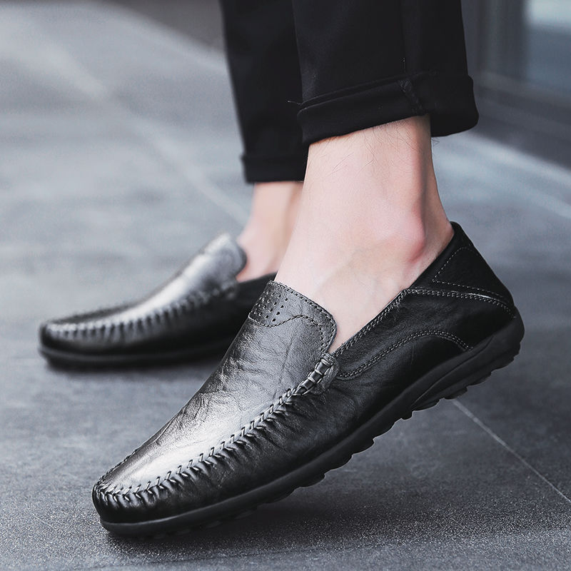 Picture of Business Casual Men's Shoes 2025 Autum New British Breathable Pu Shoes Korean Style Trendy Youth Shoes Bean Shoes Lazy Shoes
