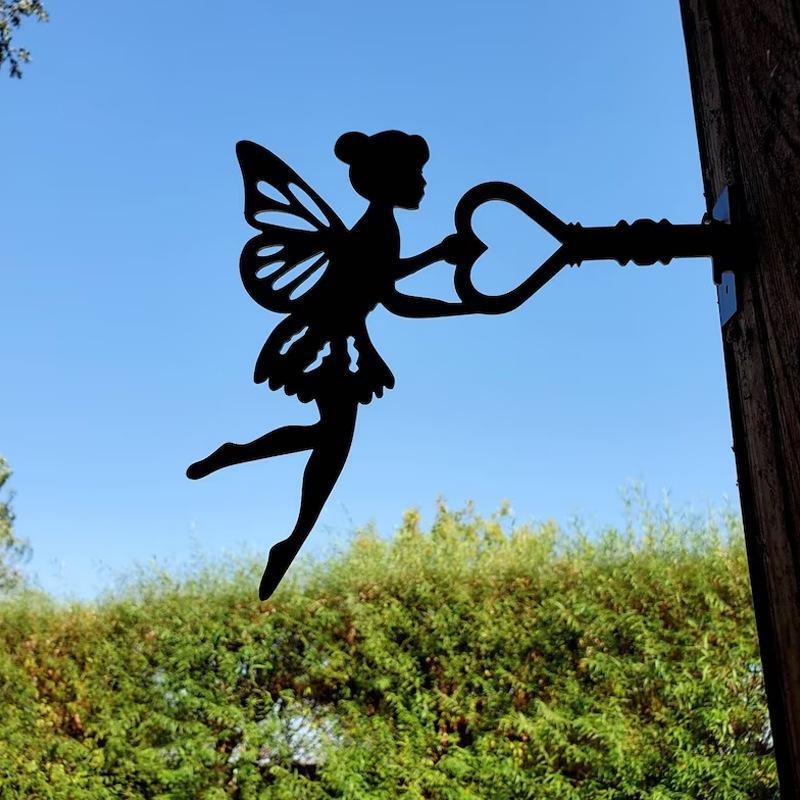 Picture of Cross-border new elf pendant decoration flower fairy garden sculpture fairy garden metal iron crafts