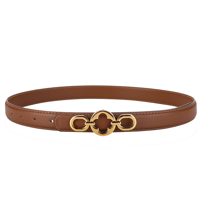 Picture of Women's High-end Cowhide Belt All-match Decorative Jeans dress Women's Thin Waist Seal Genuine Leather Belt Women's
