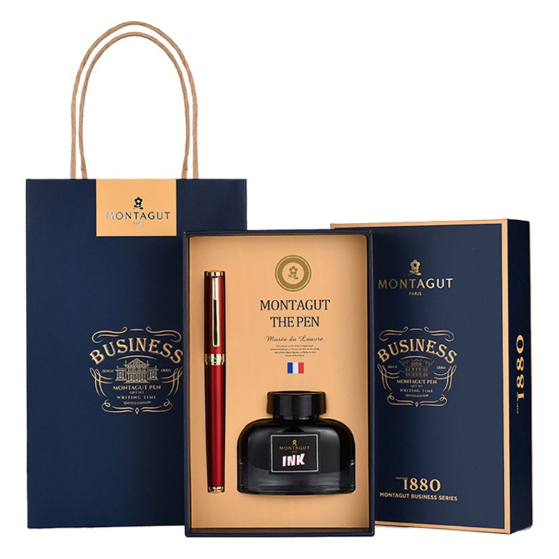Montagut Pen Set Gift for Students to Practice Calligraphy and Give Gifts for Adults Men Hard Pen Calligraphy Art Pen with Engraving Logo
