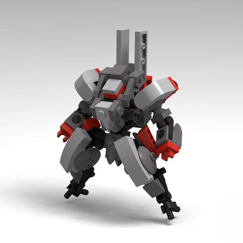 Picture of MOC building blocks compatible with Lego minicomputer MOC assembled robot puzzle creative eight-claw gold exoskeleton