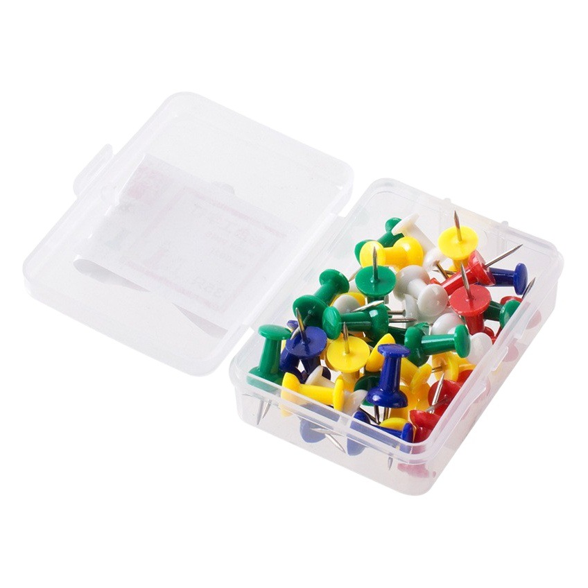 Creative Colorful Push Pins, Thumbtacks, Drawing Cork Pins, Fixed Pins, Boxed Thumbtacks for Crafts