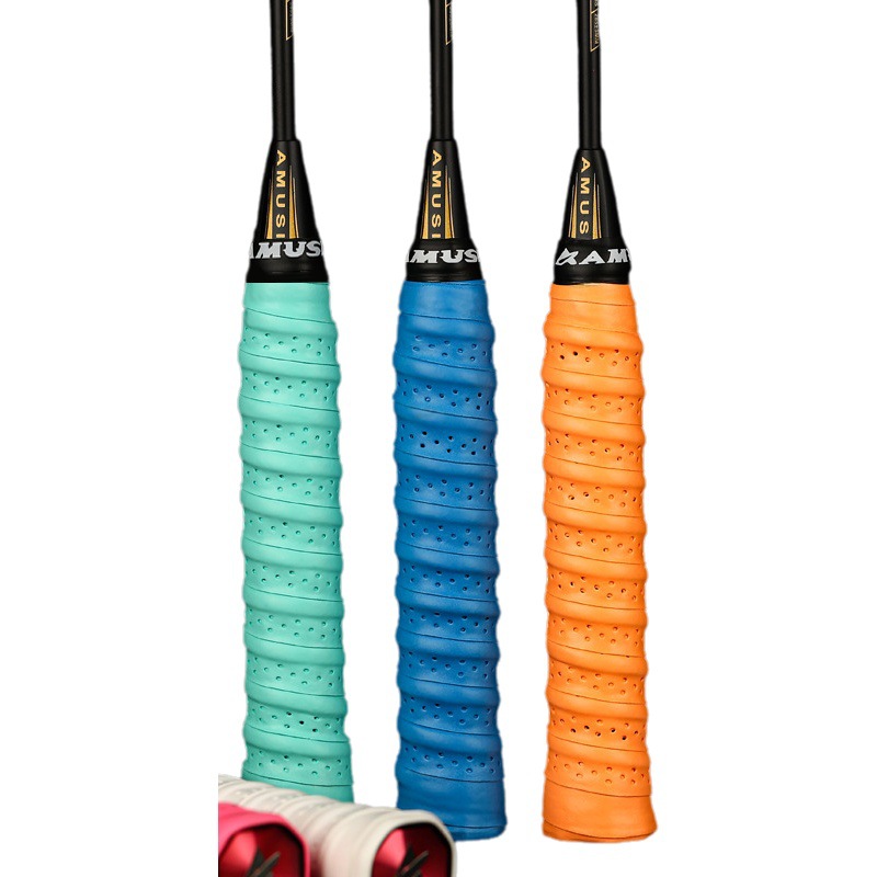 Picture of Crepe Hand Glue Thickeneded Non-Slip Badminton Sweat-Absorbent Tape Coated Perforated Tennis Racket Handle Leather Fishing Rod Wrapping Tape