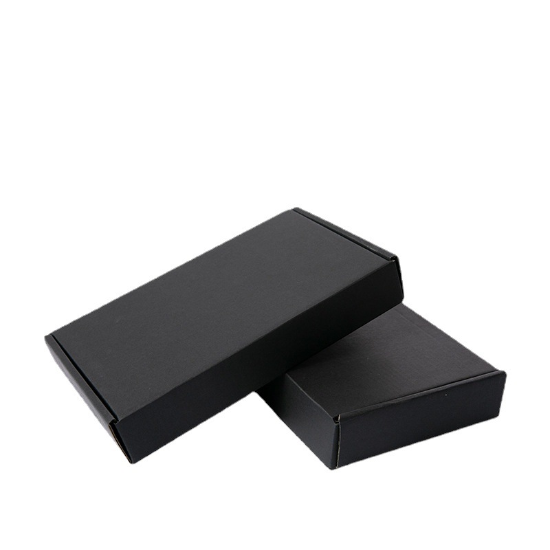 3-Layer 1.8mm Thick Aircraft Box Black Cardboard Packaging Box Shipping Carton Custom Corrugated Box for Mobile Phones
