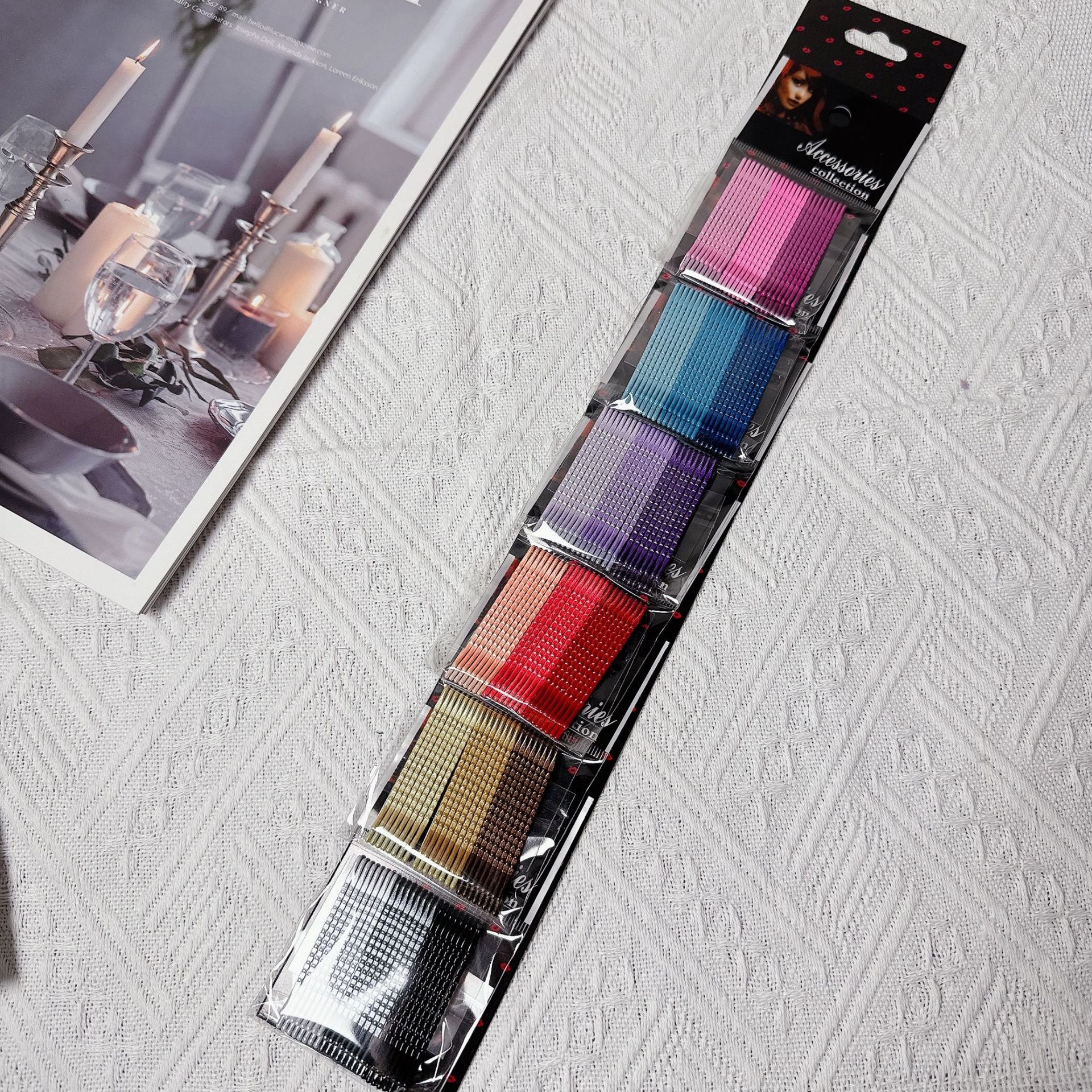 Picture of Hair clip dopamine hairpin adult hairpin packaging hairpin children's hair clip color hairpin strip hairpin