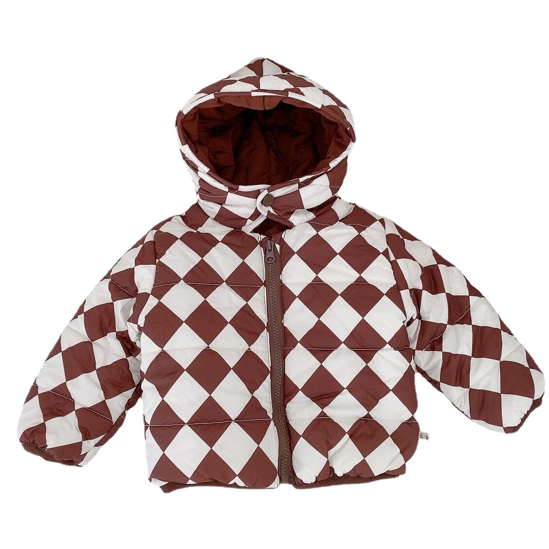 Picture of Children's winter outerwear cotton-padded clothes Korean style children's clothing baby hooded cotton-padded clothes baby winter clothes fleece-lined thickened cotton-padded clothes