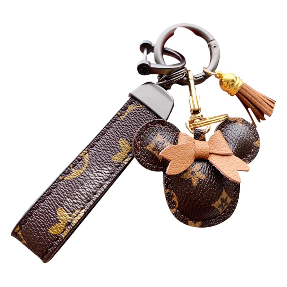 Online celebrity car keychain pendant female gift couple creative fresh Mickey key chain lady bag pendant