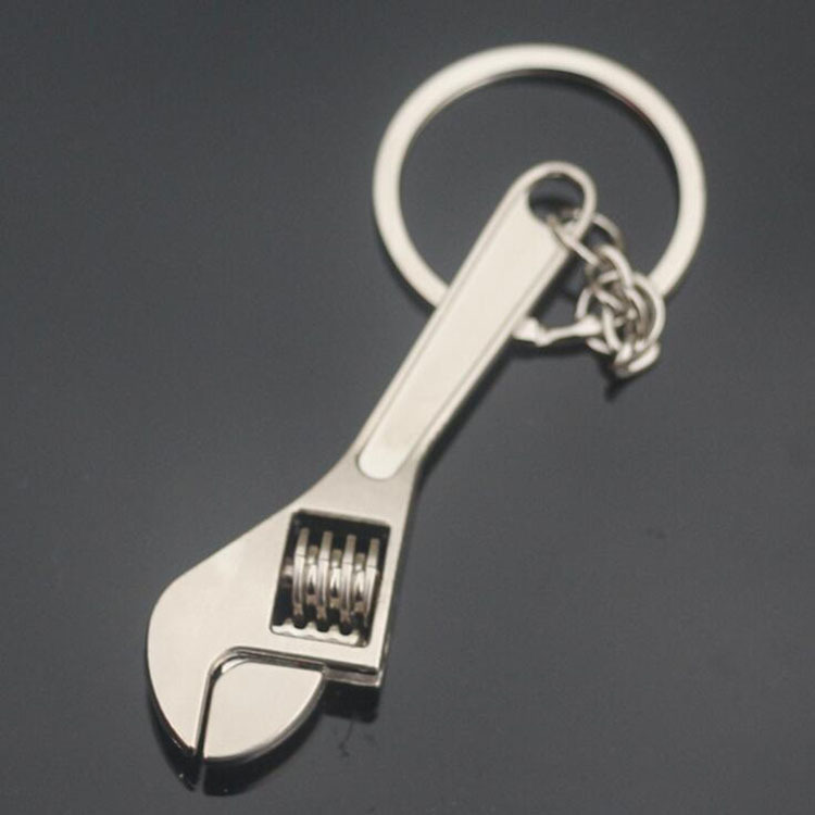 Metal Adjustable Wrench Keychain Mini Artificial Tool Keychain Creative Advertising Promotion Small Gifts