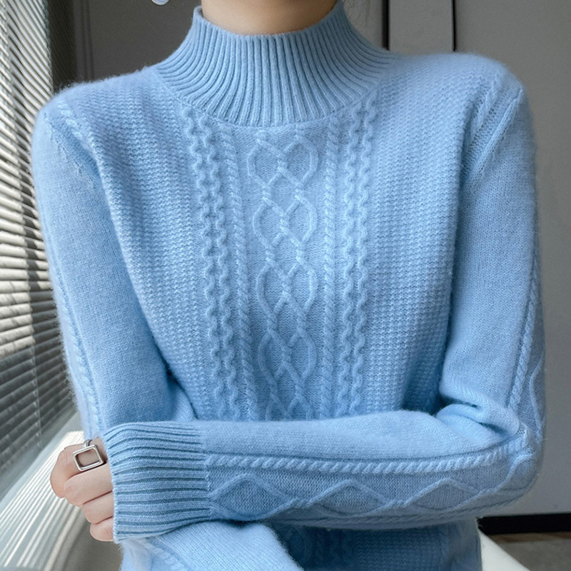 Picture of Autumn and Winter 2024 New Thickeneded Knitwear Women's Round Neck Inner Bottoming Knitwear Warm and Stylish Top