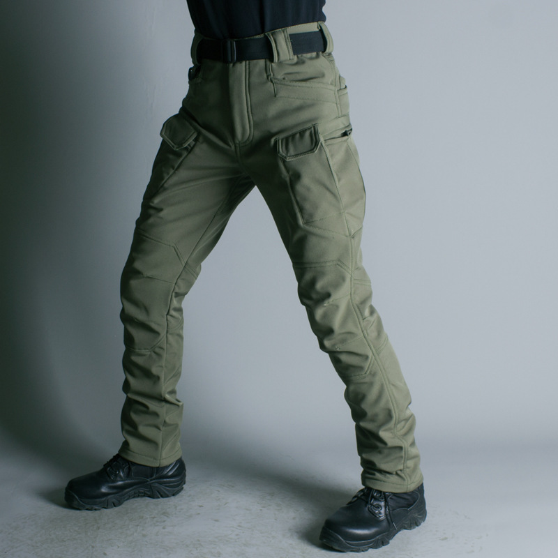 Picture of Archon IX7 Shell Casual Pants Men's Tooling Fleece Soft Shell Crane Pants Pants Outdoor Pants fleece-lined Warm and Waterproof