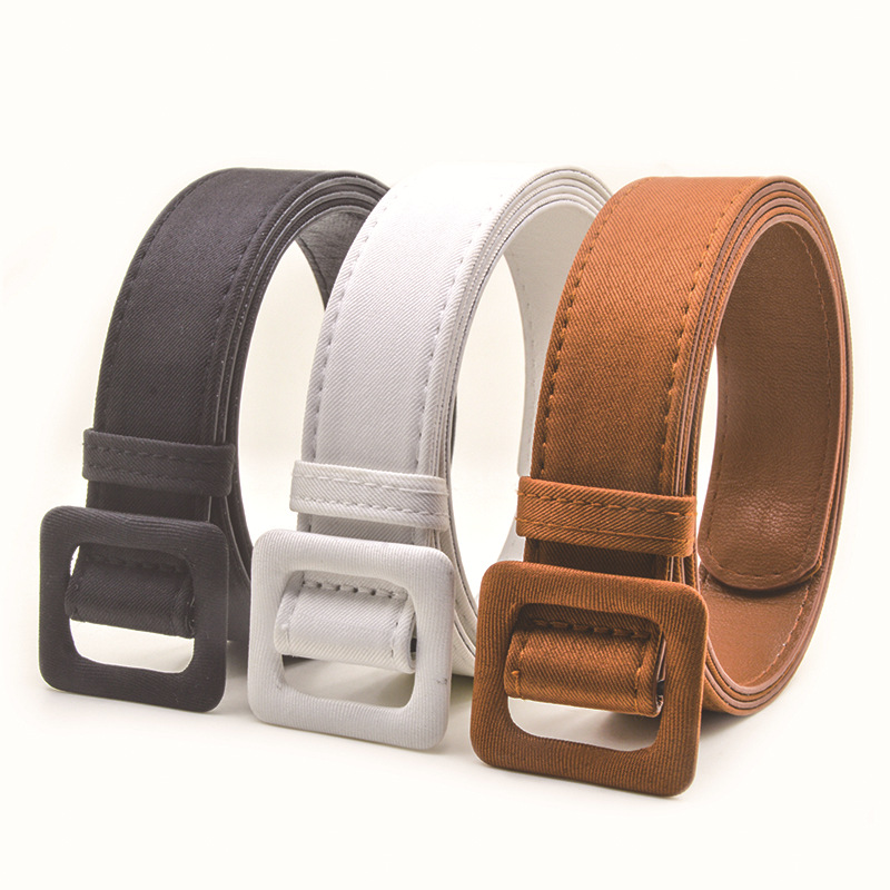 Jeans belt for boys and girls elastic thin lazy invisible seamless punch-free Belt Korean student children's pants belt