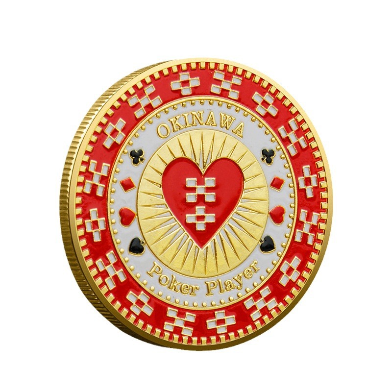 Picture of Chips Commemorative Medallion Las Vegas Lucky Gold and Silver Coin Metal Card Presser Collection Gift Cross-border
