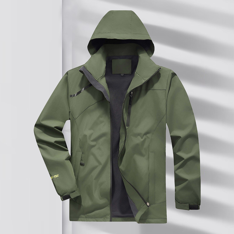 Source manufacturers a generation of lovers charge clothing men's spring and autumn windproof outdoor mountaineering clothing light plate thin velvet lining