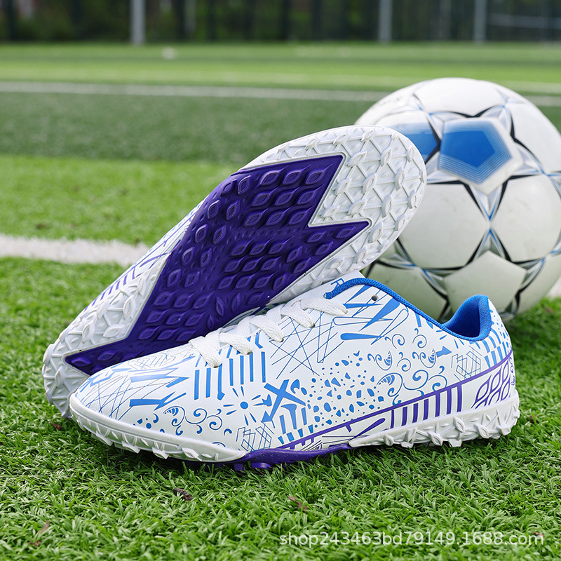 Picture of Factory straight hair football shoes broken nails TF breathable artificial grass football shoes professional competition training shoes cross-border style