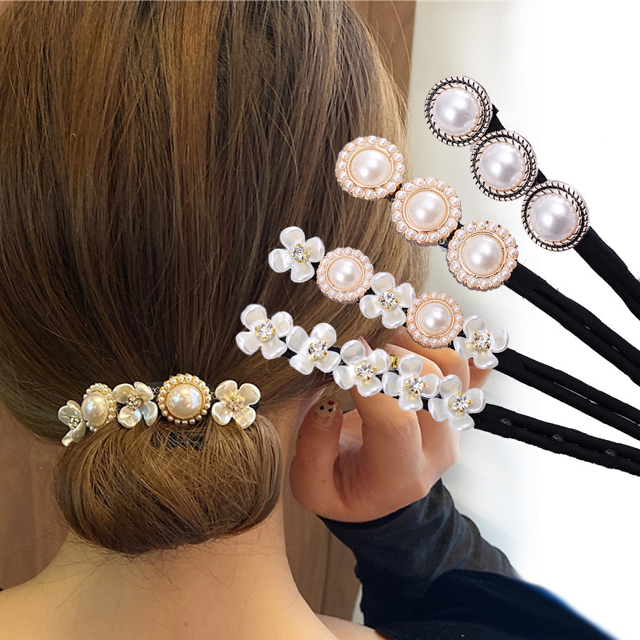 New Marubeni Head Coiling Iron Retro Elegant Internet Celebrity Lazy Pearl Petal Hair Style