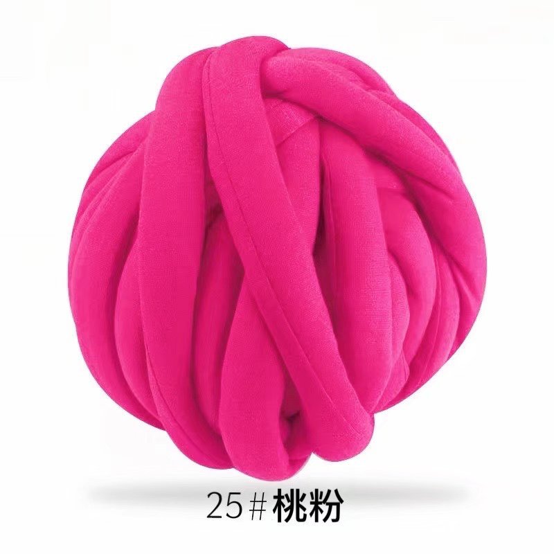 Picture of Heart-filled cotton coarse cotton fabric thread hand-woven blanket bag cat nest wool core-spun yarn thread machine-washed OHHIO new style