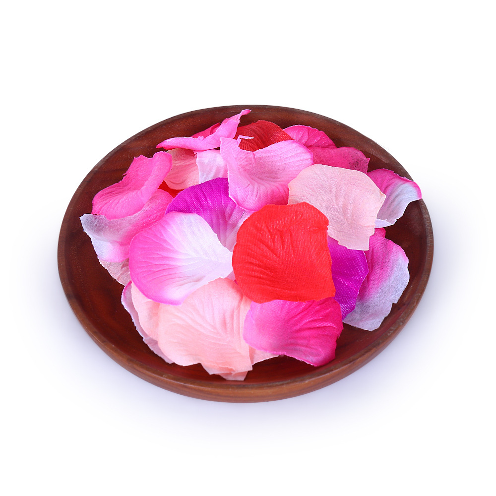 Picture of Non-woven fabric stacked 1000 pieces of rose petals wedding bar celebration hand decorative props artificial flower generation