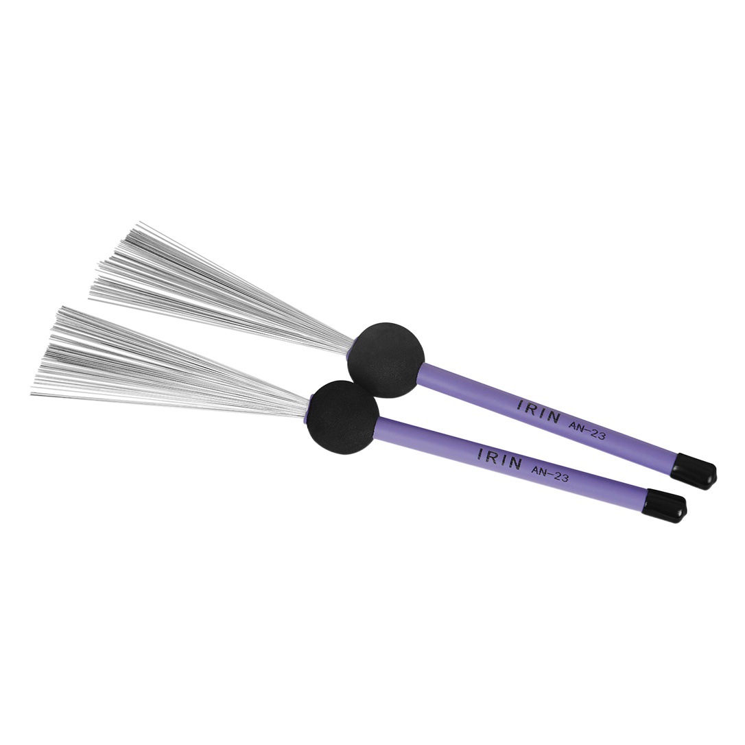 Wholesale percussion instrument accessories box drum brush retractable stainless steel wire drum brush steel brush drum set special drum stick