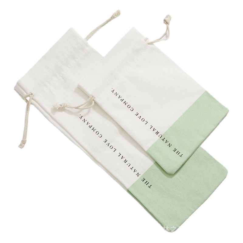 New Canvas Bag Drawstring Storage Bag Cotton Dustproof Bag Cosmetic Clothes Travel Canvas Storage Bag